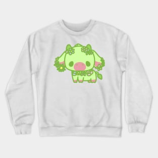 flower field cow Crewneck Sweatshirt